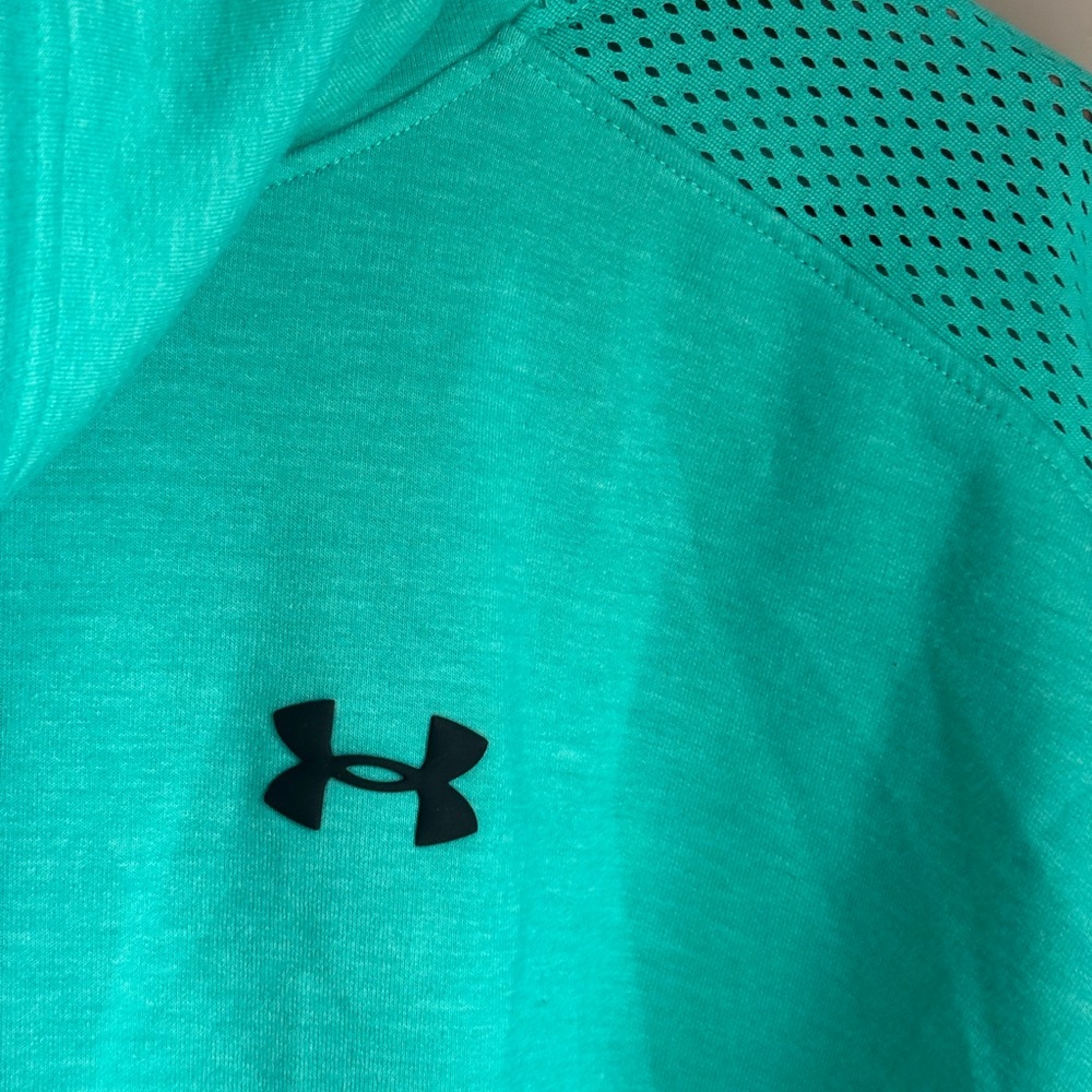 NWT Under Armour Women’s Cowl Neck Pullover Sweatshirt Green Size M - Picture 4 of 8